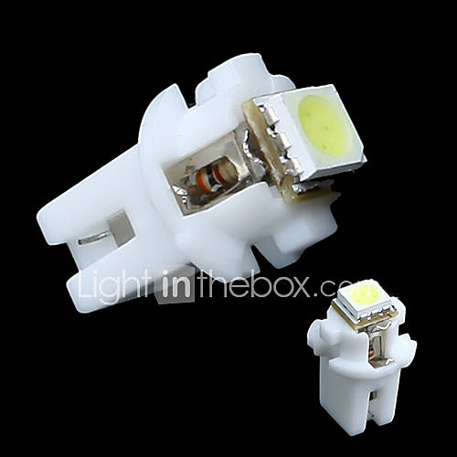 T5 B8.5D 5050 SMD Car LED Indicator Light Gauge Speedo Dashboard Side Interior Lamp Bulb White
