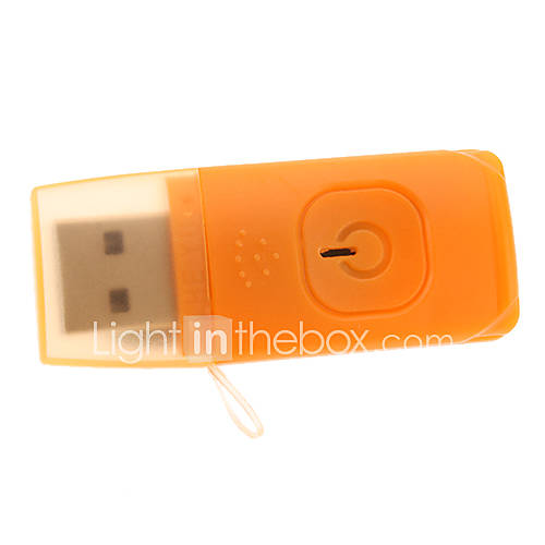 USB 2.0 Micro SD/TF Card Reader with Light Orange