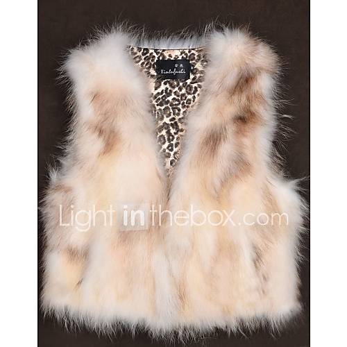 Sleeveless Collarless Raccoon Fur Party/Casual Vest(More Colors)