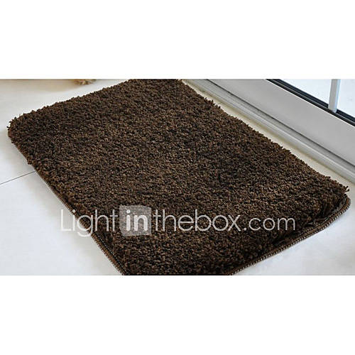 Bath Rug Pure Brown 16 x 24 Non Skid