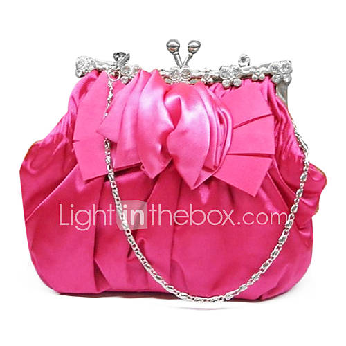 Attractive Silk With Rose Flower Clutches/Evening Handbags(More Colors)