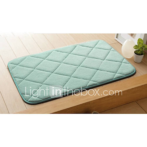 Bath Mat Memory Foam Green Diamond 16 x 24 Non Skid