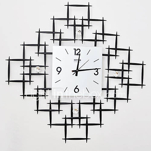 28.5H Rhombus Diamond Metal Wall Clock