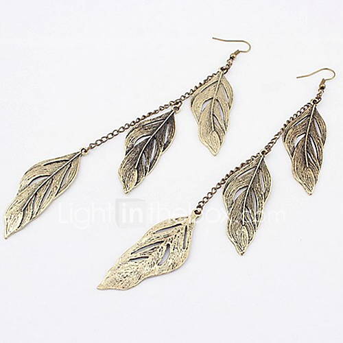 Classic Alloy Leaves Earrings For Women