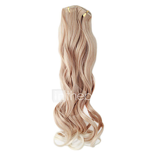 Kanekalon Fiber 7 Layer Long Curly Clip in Hair Extension(Golden)