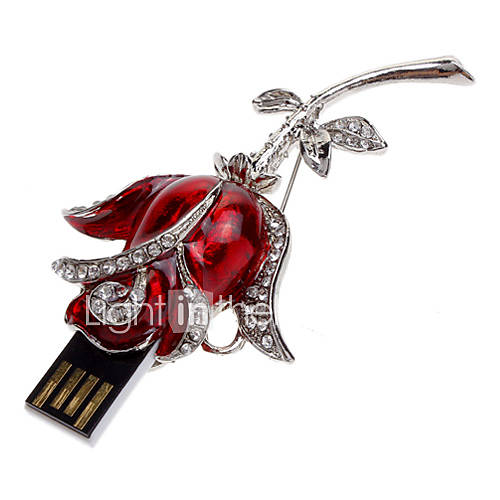 Rose Pin Flash Drive 4G