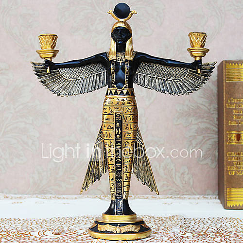 13.5Egypt Style Gosh Design Metal Candlestick