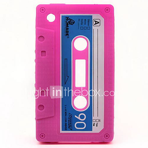 Cassette Style Silicon Case for iPhone 3 (Rose Pink)