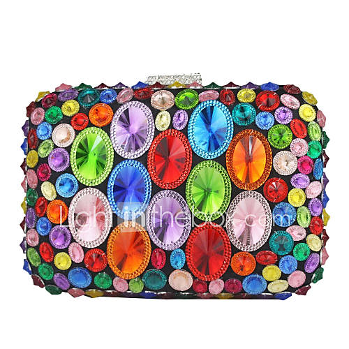 Luxurious Metal With Rhinestone Clutches/Evening Handbags