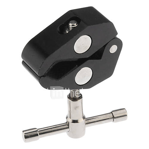 Aluminum Alloy Mount Clamp for Camera Camcorder   Black (Big Size)