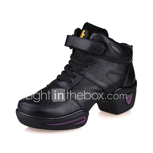 Womens Leather Dance Sneakers For Ballroom