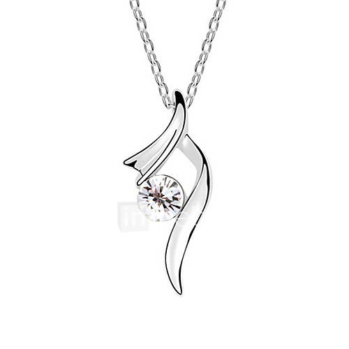 Fashion Alloy With Crystal Pendant Necklace (More Colors)