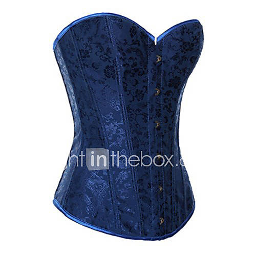 CAOJI Womens Sexy Royal Blue Strapless Corset and T back