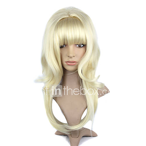 Capless Synthetic Long Golden Straight Hair Wig
