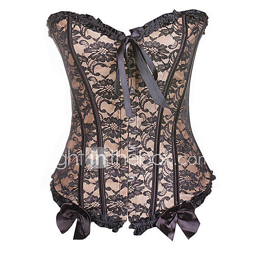 Darling Clothes Womens Pink Sexy Flower Print Corset
