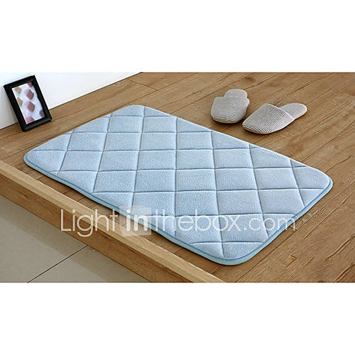 Bath Mat Memory Foam Blue Diamond 20 x 31