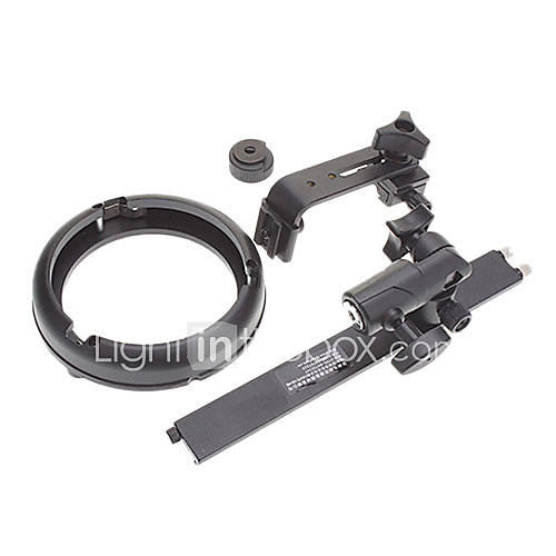 Aluminum Alloy T Type Speedlite Bracket   Black