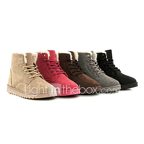 Womens Classic Lace up Winter Ankle Boots