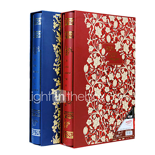 Golden Floral Gilding Paper 35 Photo Album(300 Pocket)