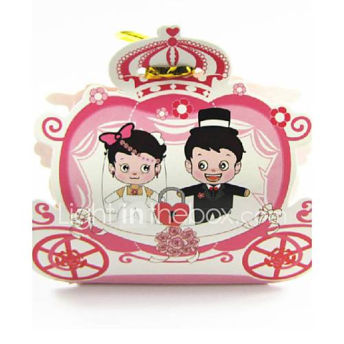 Enchanted Carriage Fairytale Themed Favor Box   Set Of 24