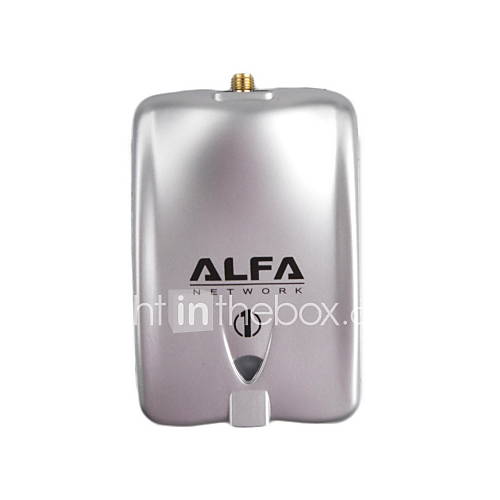 ALFA 1000mW High Power 2.4GHz 802.11b/g 150Mbps USB 2.0 Wireless WiFi Network Adapter   Silver