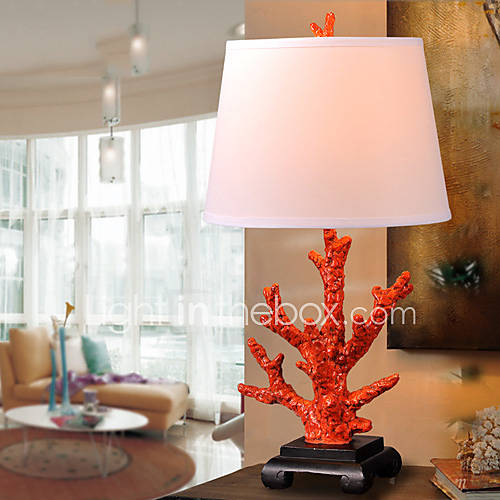 Modern Red Coral Table Lamp