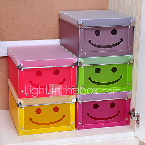 Cute Smile Plastic Candy Colors DIY Shoe Box