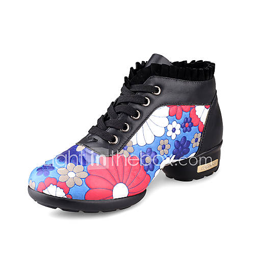 Womens Leather Dance Sneakers For Ballroom(More Colors)