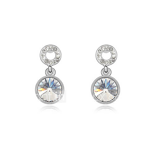 Elegant Alloy Platinum Plated And Crystal Earrings(More Colors)