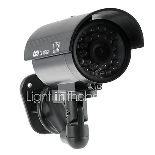 Realistic Looking CCTV Home Surveillance Security CCD Dummy Camera with Flashing LED