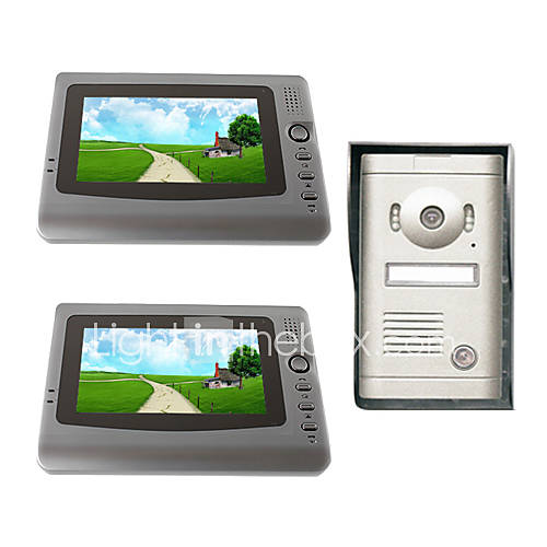 7 Inch Photo Taken Video Door Phone System (2 LCD Screens, Rain Cover)