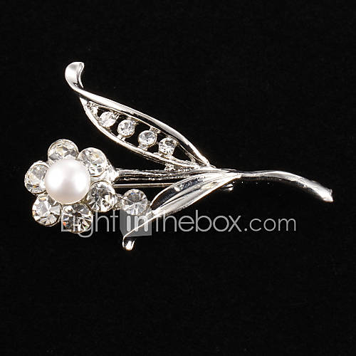 Fashion Brass With Pearl Brooch