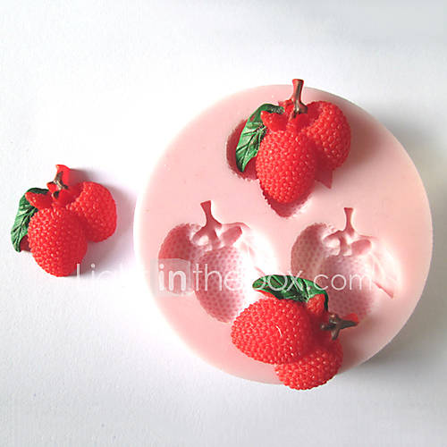 Three Holes Litchi Fruit Silicone Mold Fondant Molds Sugar Craft Tools Chocolate Mould For Cakes