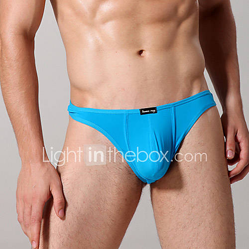 Mens sexy thong Ultra thin semi permeable Pure color underwear