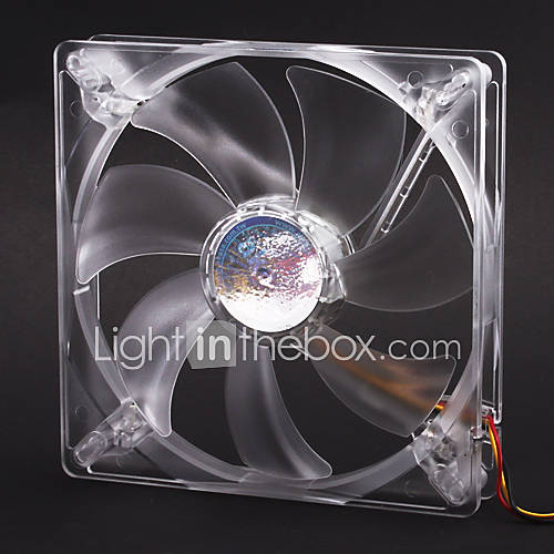 AK FN074 14cm Blue/Red LED Quiet Fan with 3 4 Pin Adapter for PC