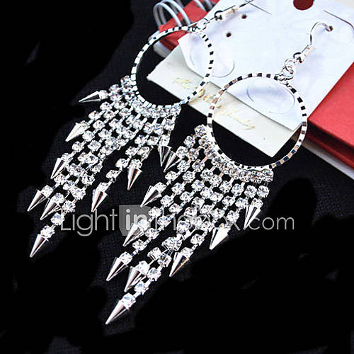 Womens Euramerican Fashion Gemmy Rivets Hook With Tassels