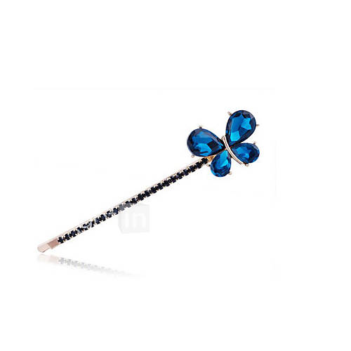Alloy Butterfly Shape Wedding/Special Occation Barrette With Rhinestones And Crystals(More Colors)