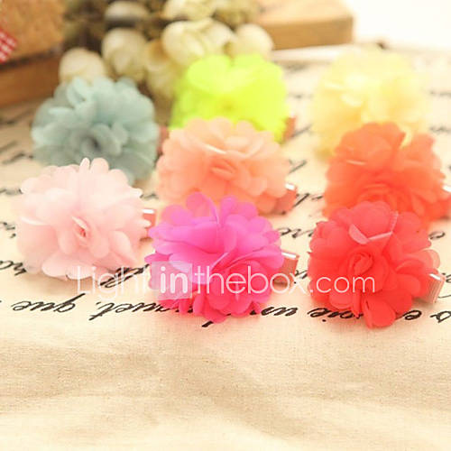 Girls Beauty Solid Flower Hair Clip