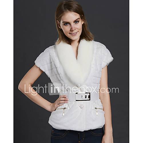 Womens High grade Imitation Mink Vest