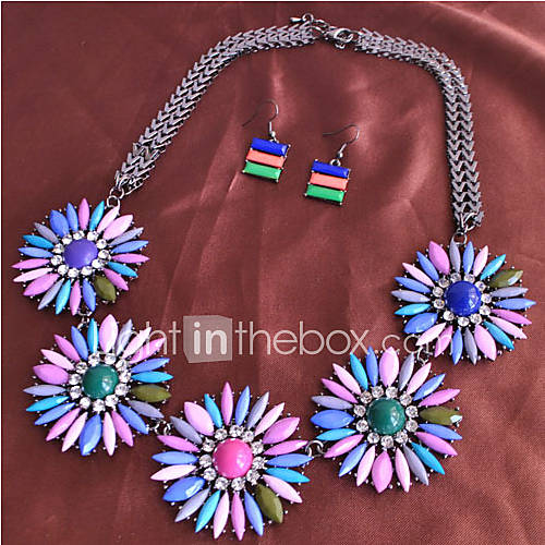 Womens Compass Pendants EarringsNecklace Set