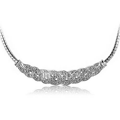 HoneyBaby Round Silver Diamond Necklace