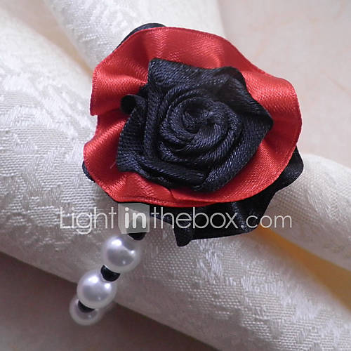 Gothic Rose Napkin Ring with Beads, Polyester