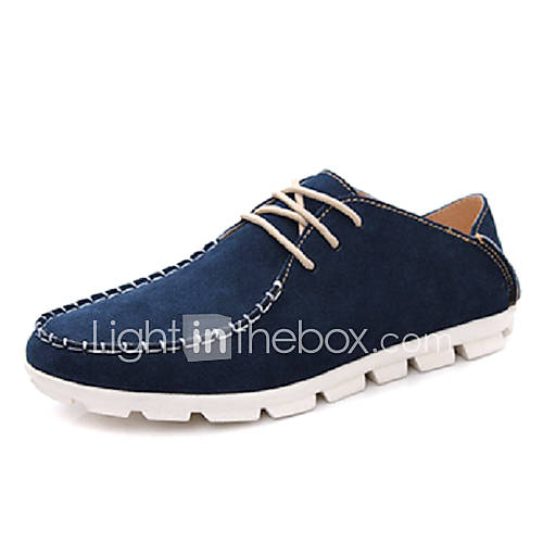 Leather Mens Casual Oxfords with Lace up