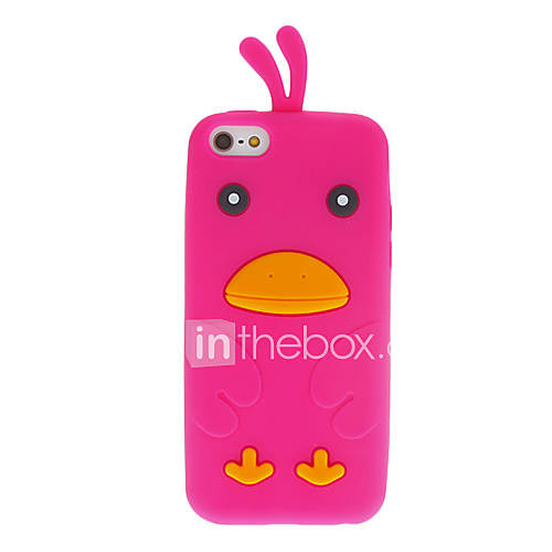 Cartoon Style 3D Duck Pattern Silicone Soft Case for iPhone 5C (Assorted Colors)