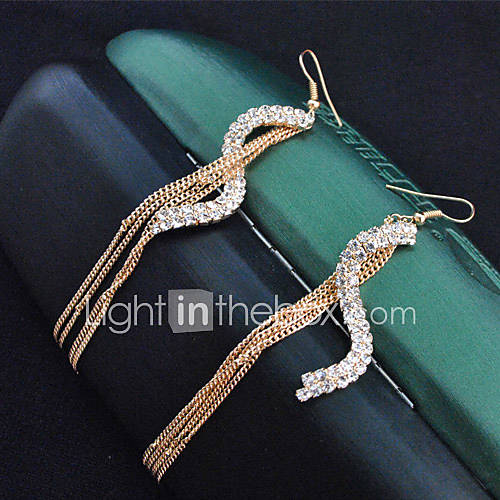 Womens New Style Fashion Gemmy S Shaped Hook With Tassels