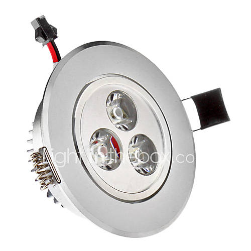 3W 3xHigh Power 285LM 6200K Cool White Light LED Recessed Down Light   Silver Cover (85 265V)