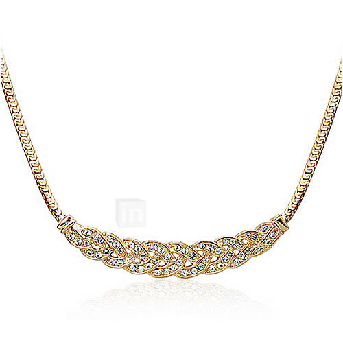 HoneyBaby Round Plated Rose Gold Diamond Necklace