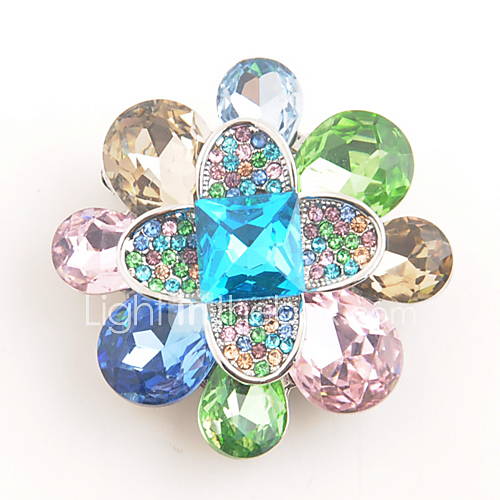 Full Crystal Flower Shaped Womens Brooch(More Colors)