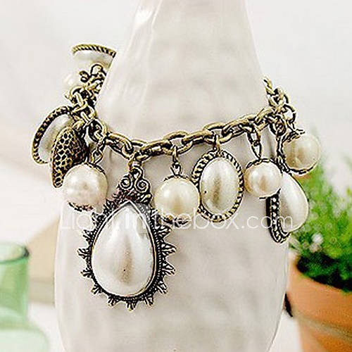 Vintage Punk Pearl Water drop Charm