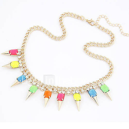 Womens Rivet Drops Necklace